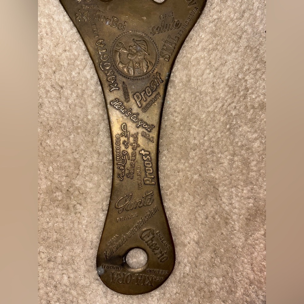 Vintage BRANDENBURGER TOR Berlin BOTTLE OPENER - Germany Beer Brass Tone - 9.5" - Picture 2 of 8